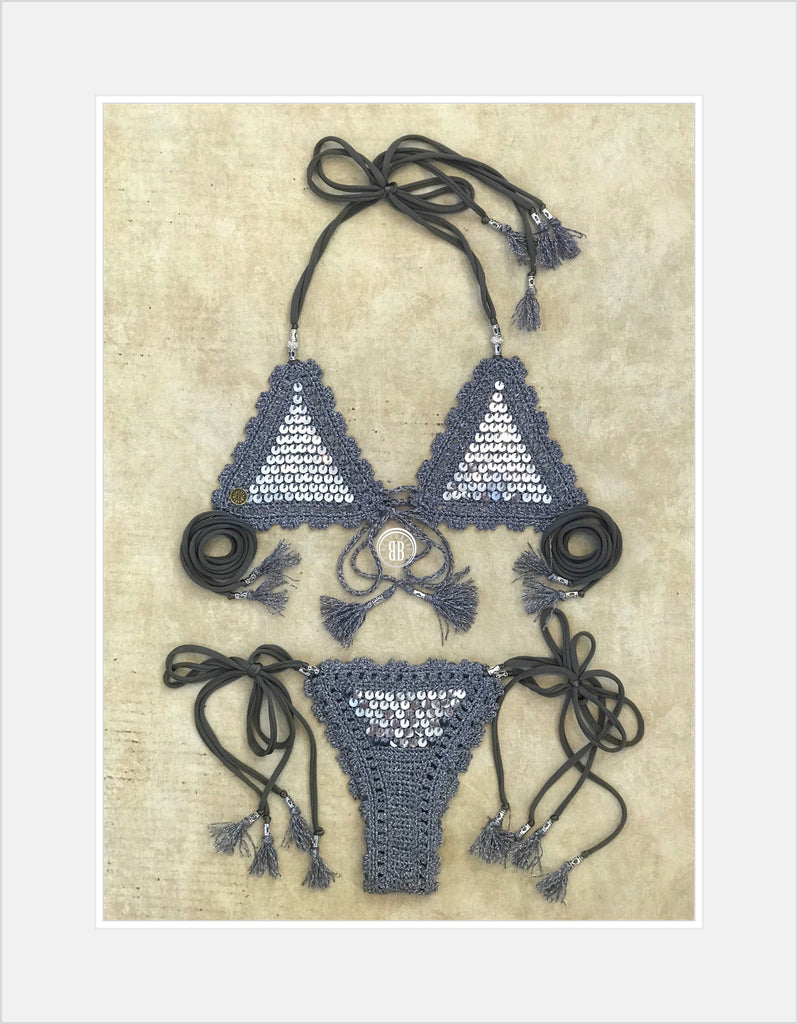 Luminous crochet bikini